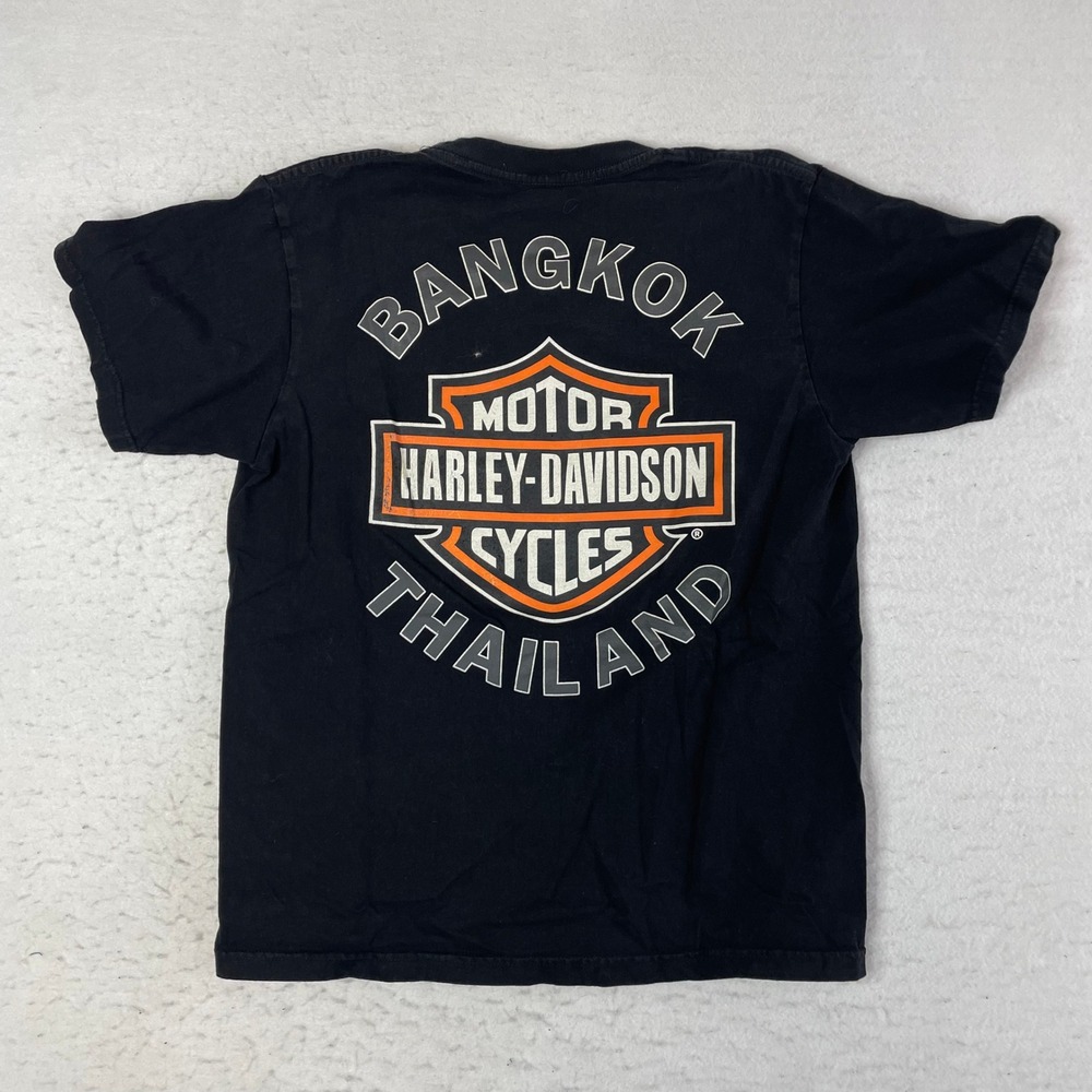 Harley-Davidson Bangkok Thailand T-Shirt Mens Large Black Holoubek Graphic Tee